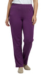 Women's Knit Pull on Pants - Cotton Blend with Flat Front waistband