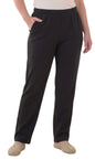 Women's Knit Pull on Pants - Cotton Blend with Flat Front waistband
