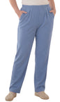 Women's Knit Pull on Pants - Cotton Blend with Flat Front waistband