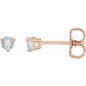 14K Rose Natural Blue Sheen Moonstone Earrings Ethereal Legacy Boutiques