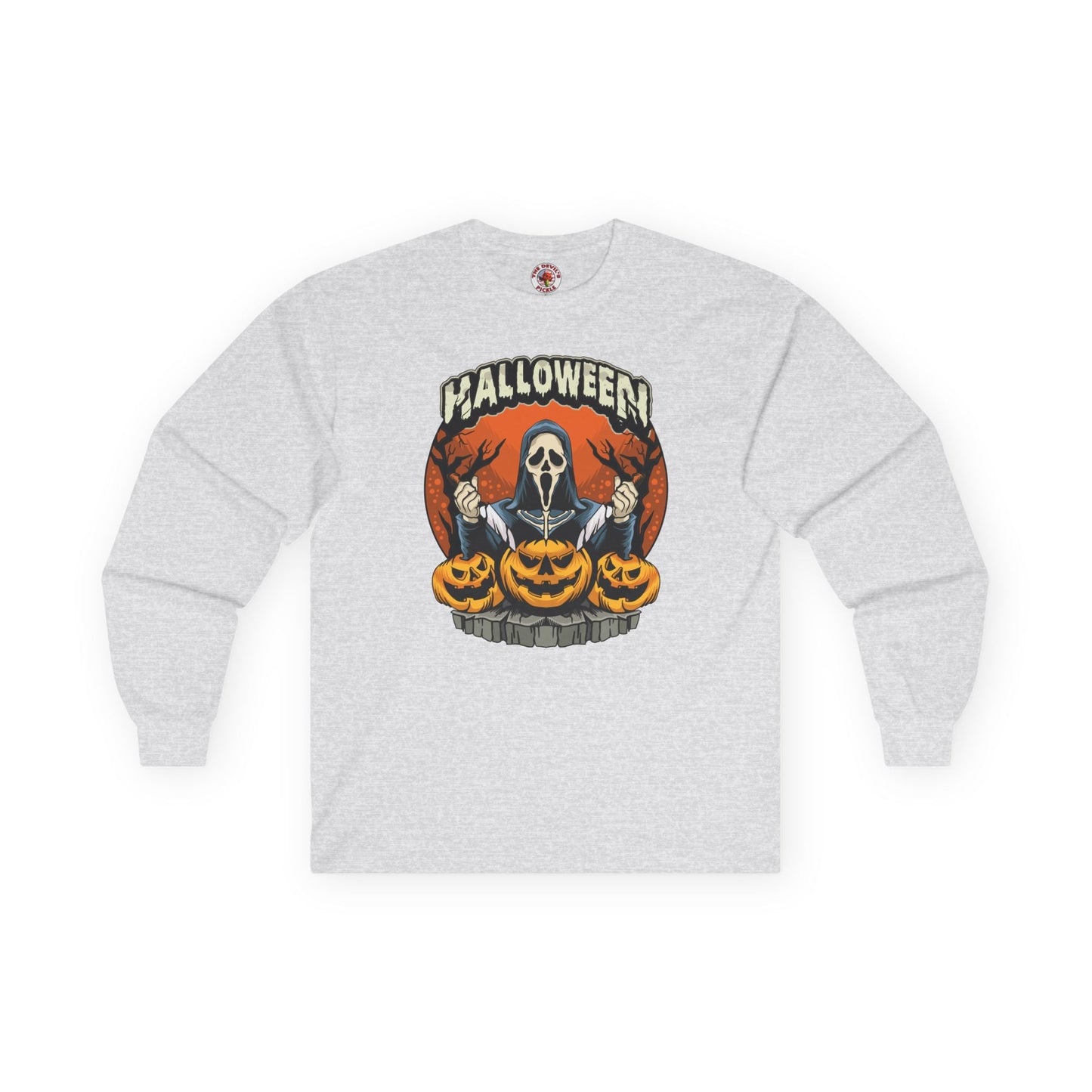 Screamer Killer Ghost Halloween Long Sleeve Tee The Devil's Pickle