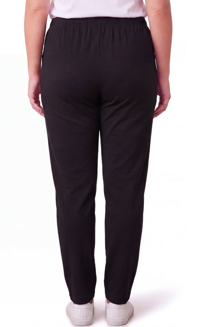Women's Premium Cotton Stretch High-Waisted Black Leggings - Dressy Comfort in an Everyday Essential TURTLE BAY APPAREL