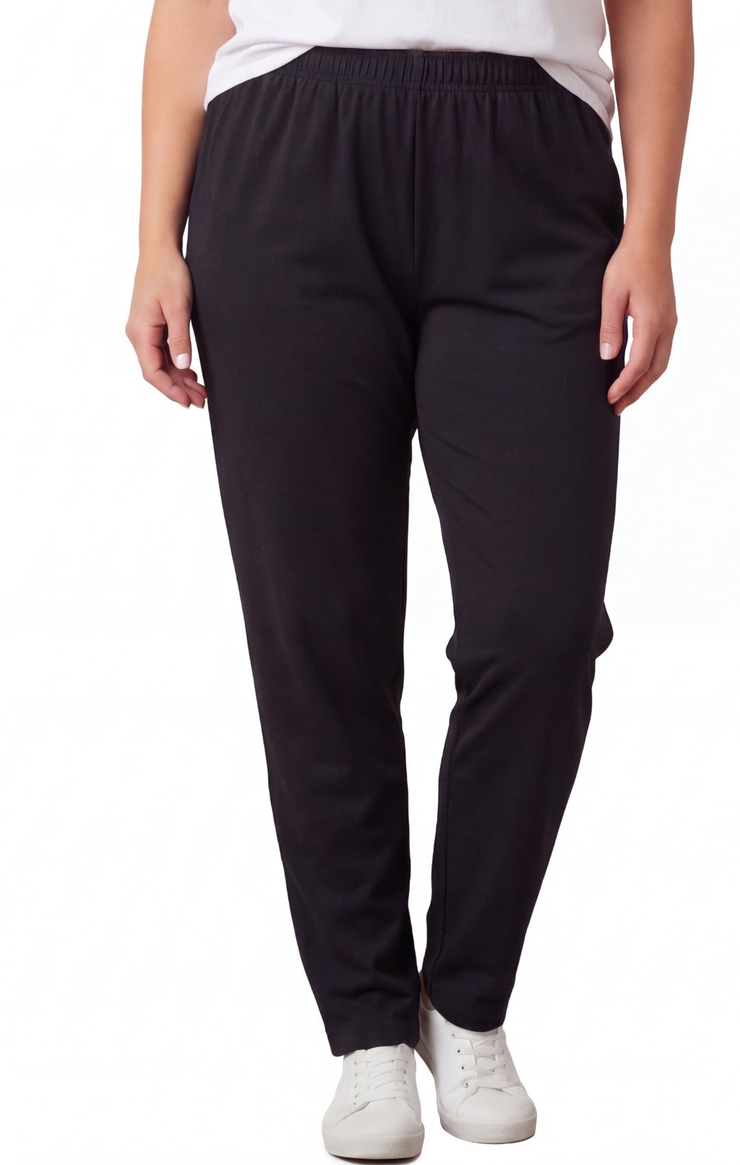 Women's Premium Cotton Stretch High-Waisted Black Leggings - Dressy Comfort in an Everyday Essential TURTLE BAY APPAREL