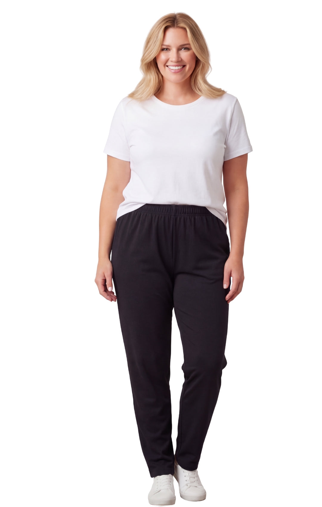 Women's Premium Cotton Stretch High-Waisted Black Leggings - Dressy Comfort in an Everyday Essential TURTLE BAY APPAREL