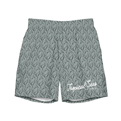 Men's Eco Grey Palm Swim Trunks New Era Fashion LLc