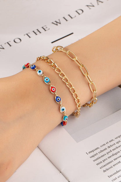 Evil eye and chain bracelet set Shop Style & More | Fresh Looks, Everyday Deals & Free Shipping
