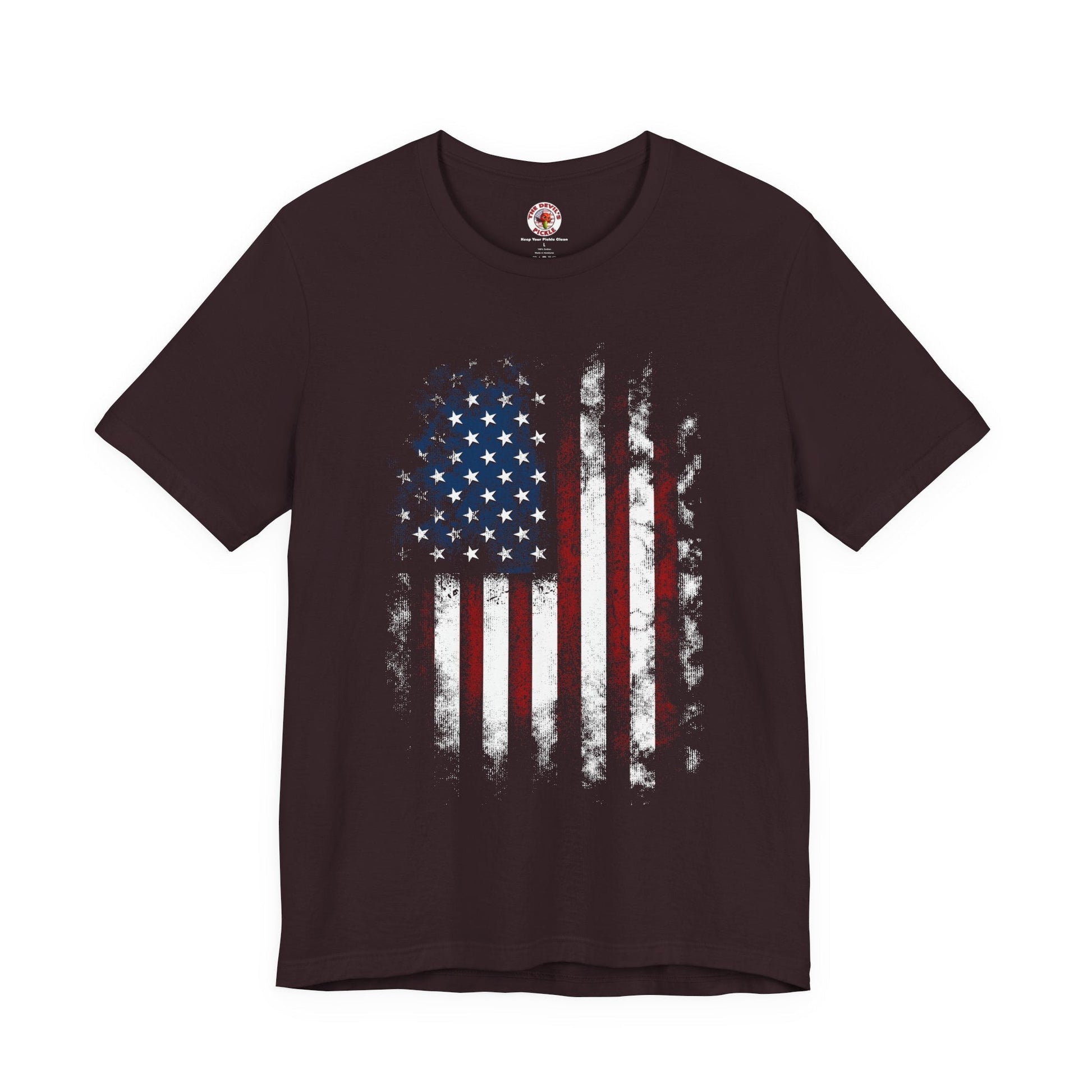 Distressed American Flag T-Shirt The Devil's Pickle