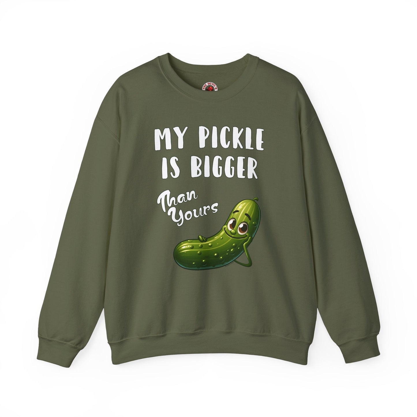 My Pickle Is Bigger Than Yours Crewneck Sweatshirt The Devil's Pickle