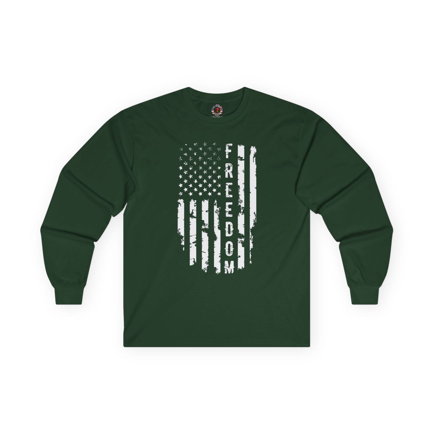 Freedom American Flag Long Sleeve Tee The Devil's Pickle