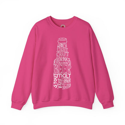 Beer Bottle of Words Crewneck Sweatshirt The Devil's Pickle