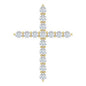 14K Yellow 1/2 CTW Lab-Grown Diamond Cross Pendant