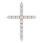 14K Rose 1/2 CTW Lab-Grown Diamond Cross Pendant Ethereal Legacy Boutiques