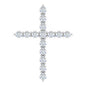 14K White 1/2 CTW Natural Diamond Cross Pendant Ethereal Legacy Boutiques