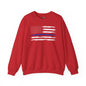 Thin Blue Line American Flag Crewneck Sweatshirt The Devil's Pickle