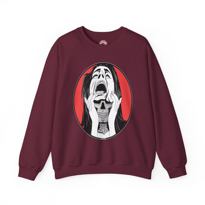 Skull Woman Crewneck Sweatshirt The Devil's Pickle