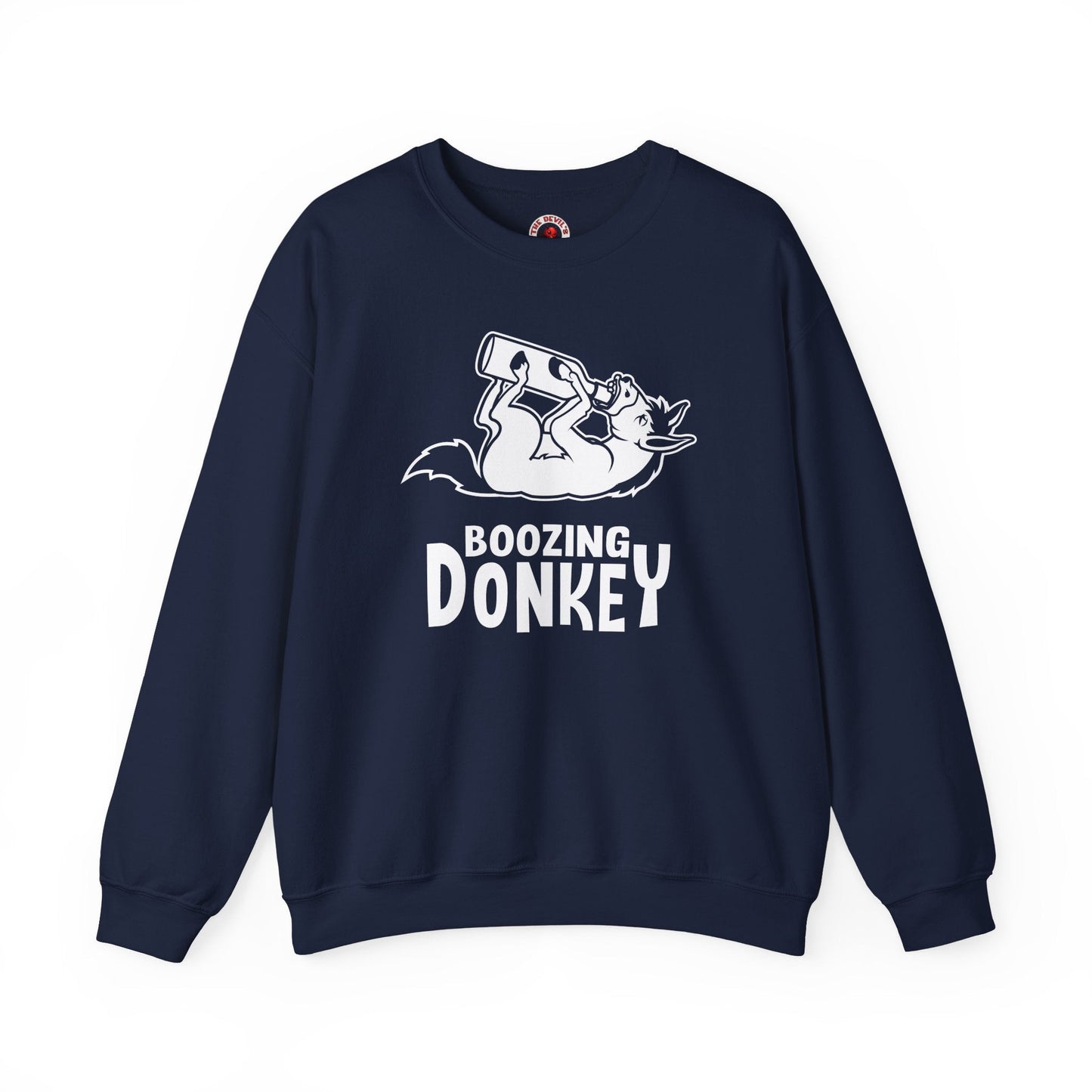 Boozing Donkey Crewneck Sweatshirt The Devil's Pickle