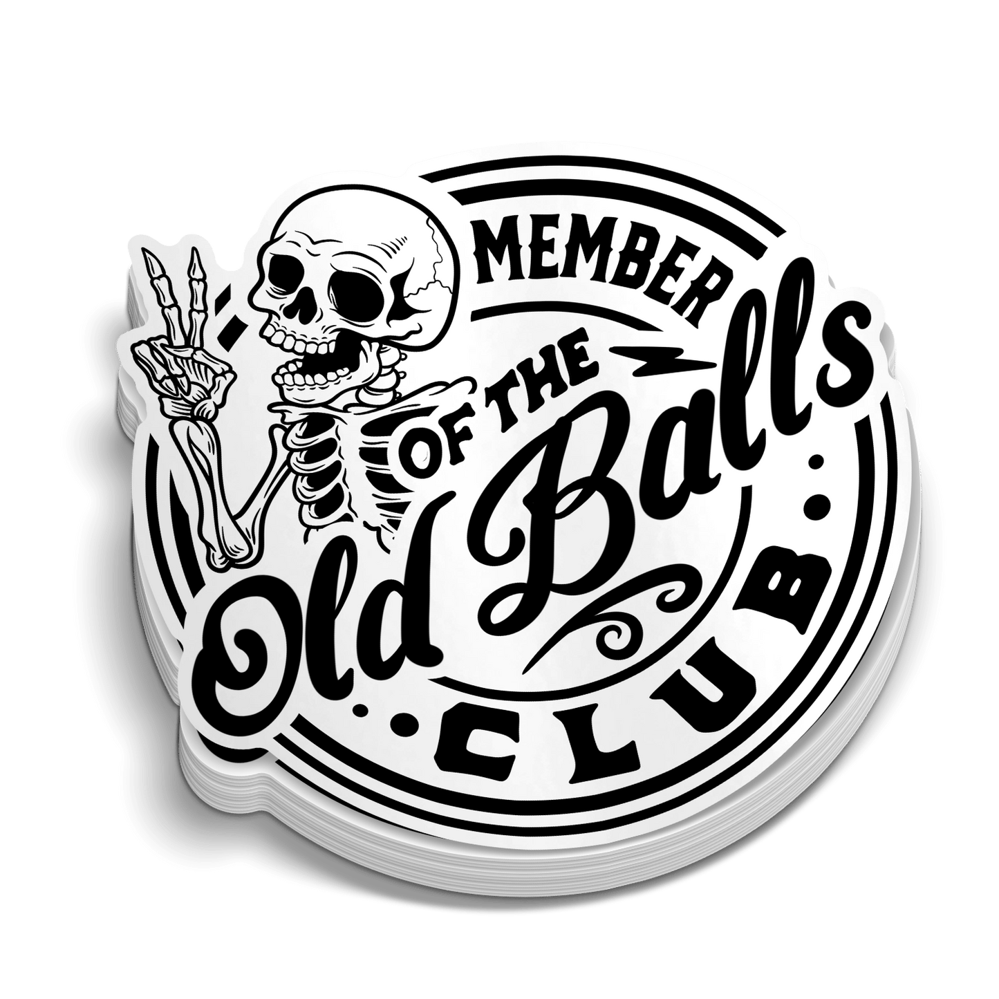 Old Balls Club - Hard Hat Decal Armed American Supply