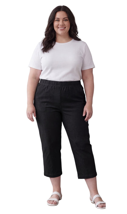 Women’s Lightweight Stretch Denim Capri Pants – Comfortable Everyday Fit TURTLE BAY APPAREL