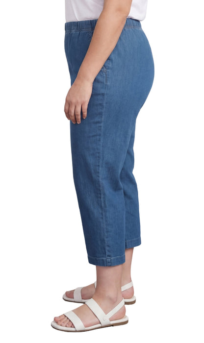 Women’s Lightweight Stretch Denim Capri Pants – Comfortable Everyday Fit TURTLE BAY APPAREL