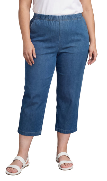 Women’s Lightweight Stretch Denim Capri Pants – Comfortable Everyday Fit TURTLE BAY APPAREL