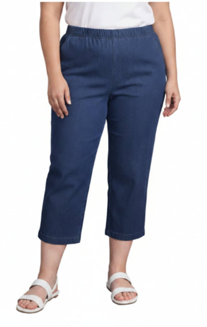 Women’s Lightweight Stretch Denim Capri Pants – Comfortable Everyday Fit TURTLE BAY APPAREL