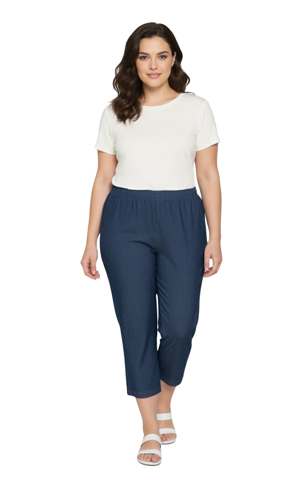 Women’s Lightweight Stretch Denim Capri Pants – Comfortable Everyday Fit TURTLE BAY APPAREL