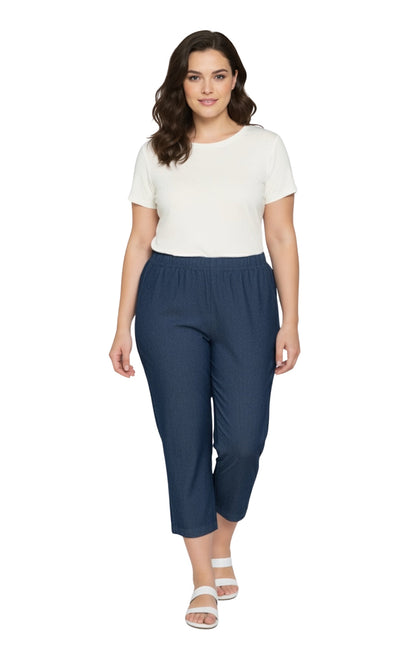 Women’s Lightweight Stretch Denim Capri Pants – Comfortable Everyday Fit TURTLE BAY APPAREL