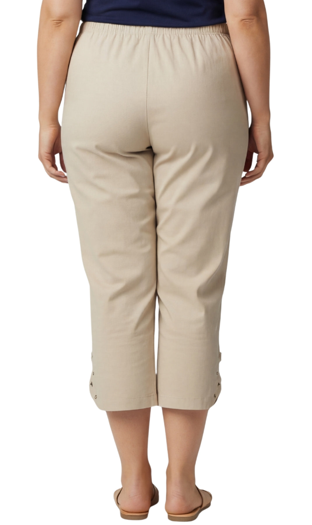 Women’s Lightweight Capris with Studded Hem Detail