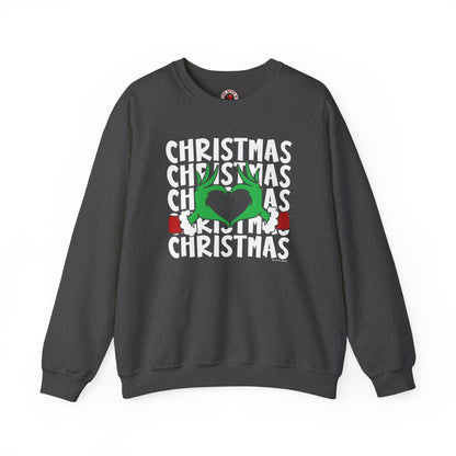 Christmas Heart Crewneck Sweatshirt The Devil's Pickle