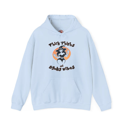 Thick Thighs and Spooky Vibes Hooded Sweatshirt The Devil's Pickle