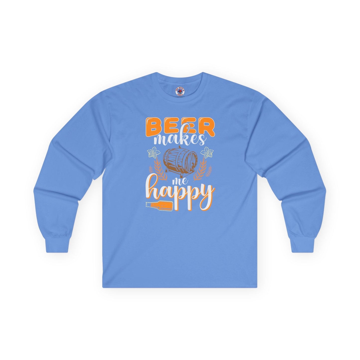 Beer Makes Me Happy Long Sleeve Tee The Devil's Pickle