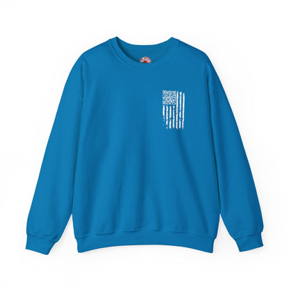 American Flag QR Code Crewneck Sweatshirt The Devil's Pickle