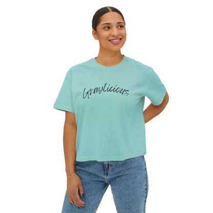 Women's Boxy Tee " Graylicious" Grayceful LLC