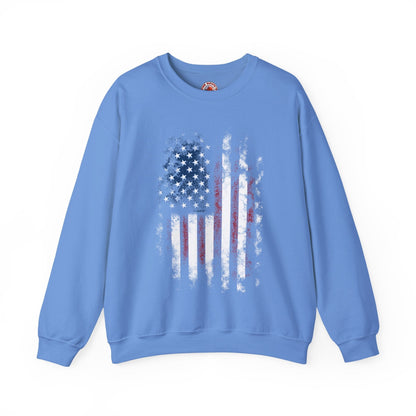 Distressed American Flag Crewneck Sweatshirt The Devil's Pickle