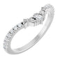 14K White 1/5 CTW Lab-Grown Diamond Claddagh Contour Band Ethereal Legacy Boutiques