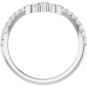 Platinum 1/5 CTW Lab-Grown Diamond Claddagh Contour Band Ethereal Legacy Boutiques