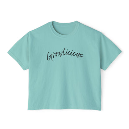 Women's Boxy Tee " Graylicious" Grayceful LLC