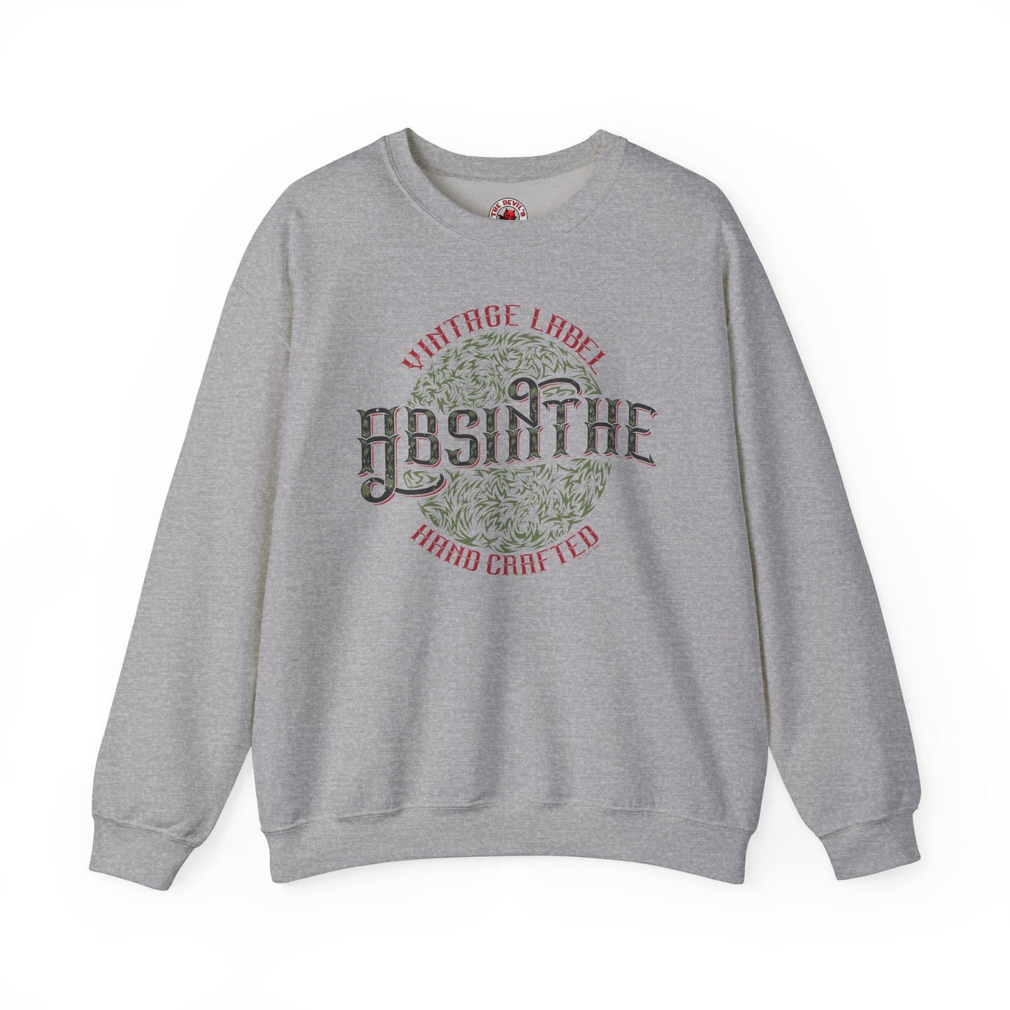 Vintage Label Absinthe Crewneck Sweatshirt The Devil's Pickle
