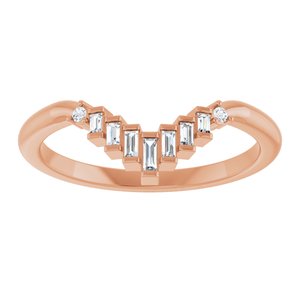 14K Rose .08 CTW Natural Diamond Contour Band Ethereal Legacy Boutiques