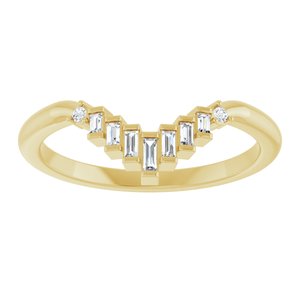 14K Yellow .08 CTW Natural Diamond Contour Band Ethereal Legacy Boutiques