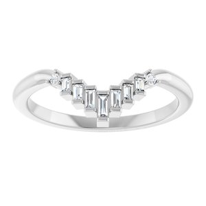 Platinum .08 CTW Natural Diamond Contour Band Ethereal Legacy Boutiques