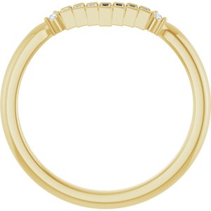 14K Yellow .08 CTW Natural Diamond Contour Band Ethereal Legacy Boutiques