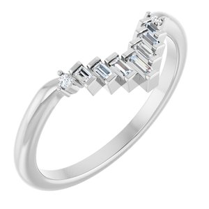 Platinum .08 CTW Natural Diamond Contour Band Ethereal Legacy Boutiques