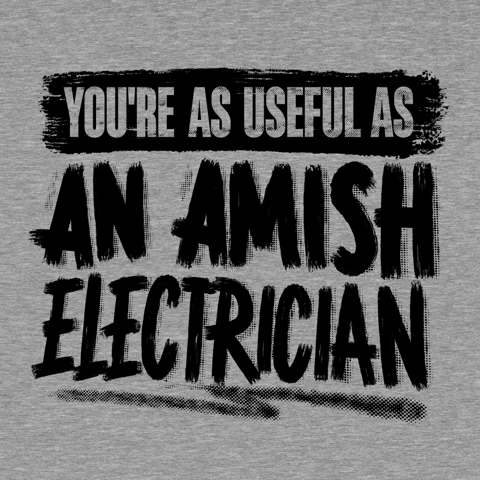 Amish Electrician - Safety Yellow Hi-Vis T-Shirt Armed American Supply