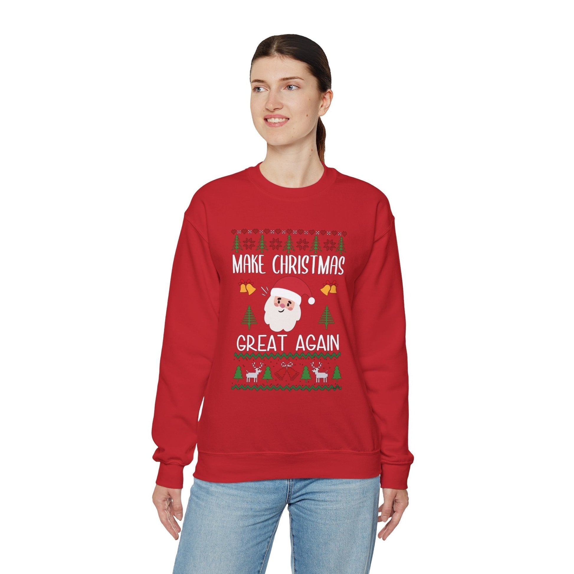 Make Christmas Great Again Crewneck Sweatshirt The Devil's Pickle