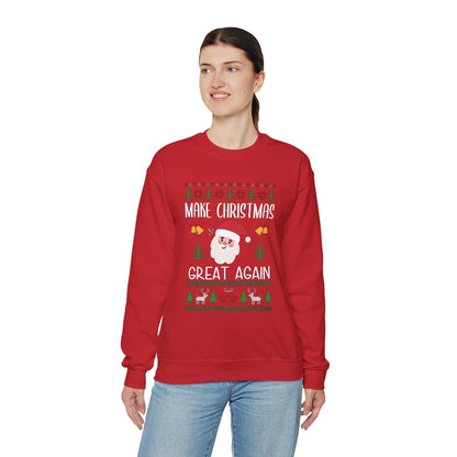 Make Christmas Great Again Crewneck Sweatshirt The Devil's Pickle
