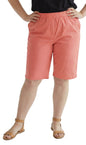Women's Easy Pull on Bermuda Shorts in Denim and Twill