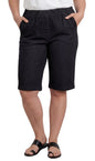 Women's Easy Pull on Bermuda Shorts in Denim and Twill