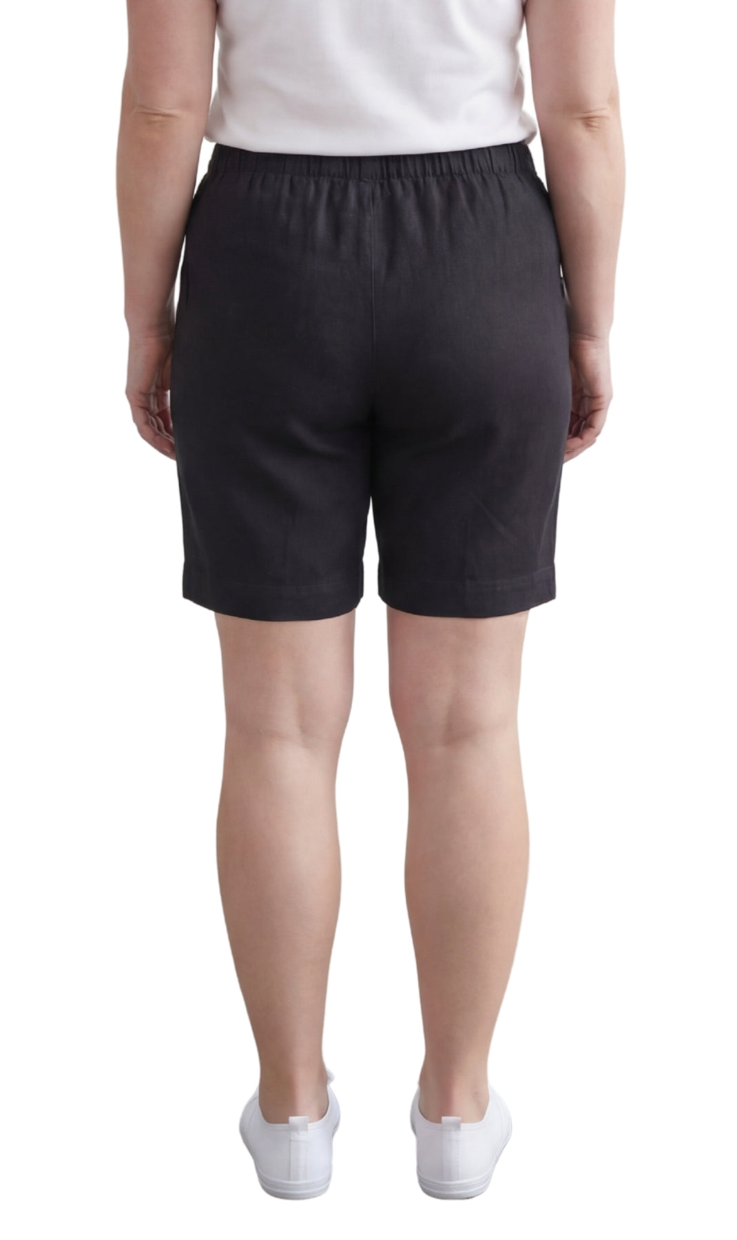 Women's Pull On Denim & Twill Shorts with stretch waist - No zipper or buttons