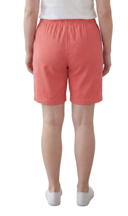 Women's Pull On Denim & Twill Shorts with stretch waist - No zipper or buttons